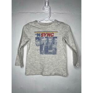 Nsync Band Shirt Long Sleeve Size 18 Months Gray Unisex Baby Tee